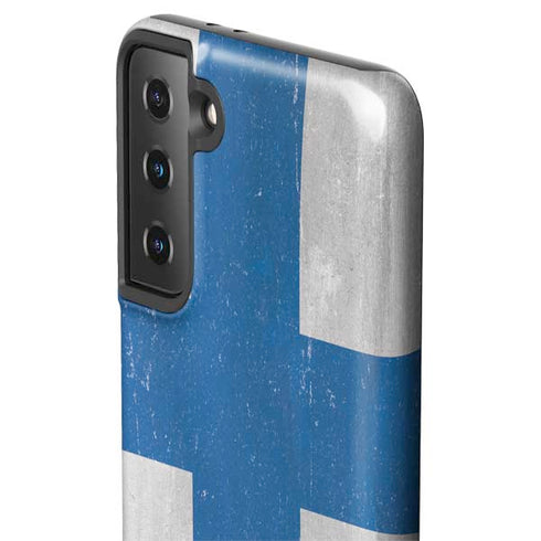 Finland Flag Distressed Galaxy S21 FE Pro Case